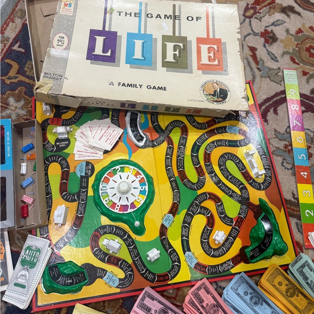 1960s Life Board Game